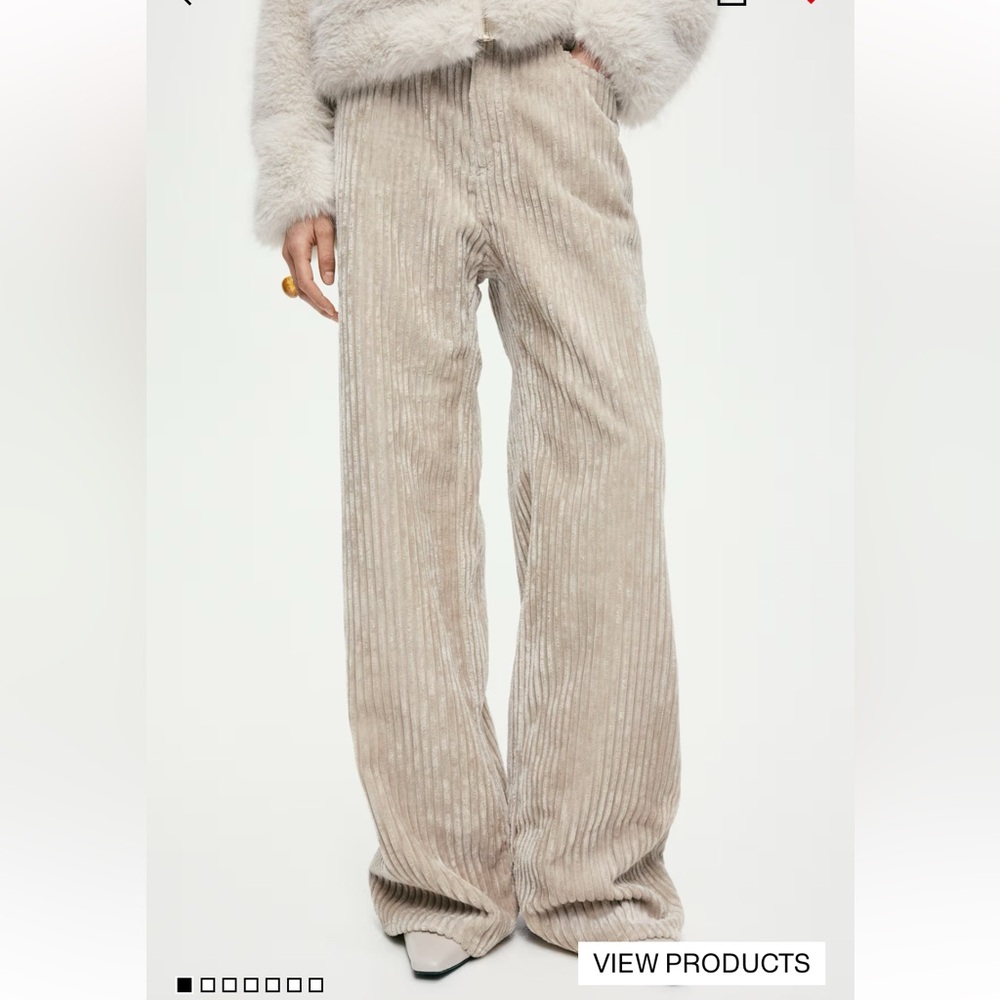 H&M Beige Wide Leg Pants
